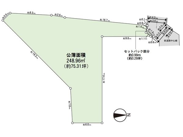 旭区清水1丁目 古家付土地 区画図 旭区清水1丁目 古家付土地 区画図