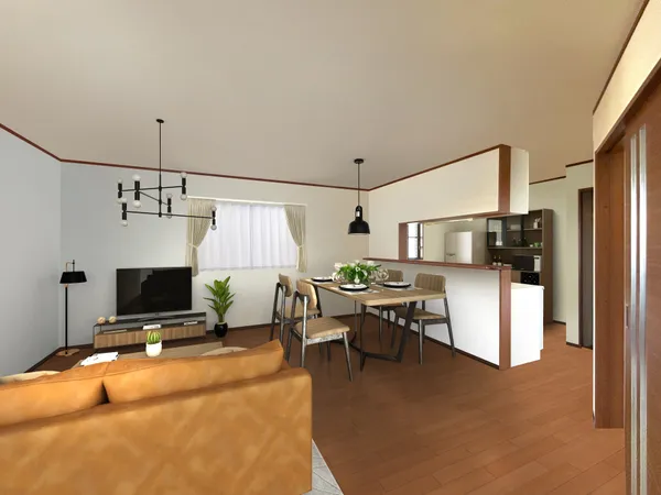 ※画像は実際の室内写真および間取り図をもとに、CGにて再現した「空室リフォームイメージ」に家具・調度品の配置例をCG合成したもので、実際とは多少異なります。また、家具等は販売価格に含まれません。