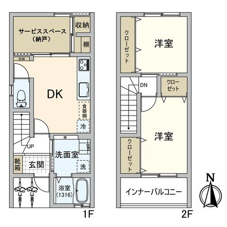都島本通三丁目戸建 間取図(平面図)