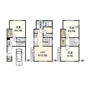 守口市東光町2丁目中古戸建 間取図(平面図)