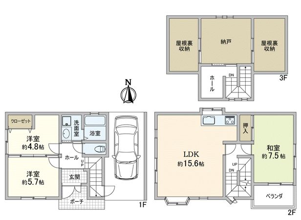 門真市五月田町 戸建 間取図(平面図) 門真市五月田町 戸建 間取図(平面図)
