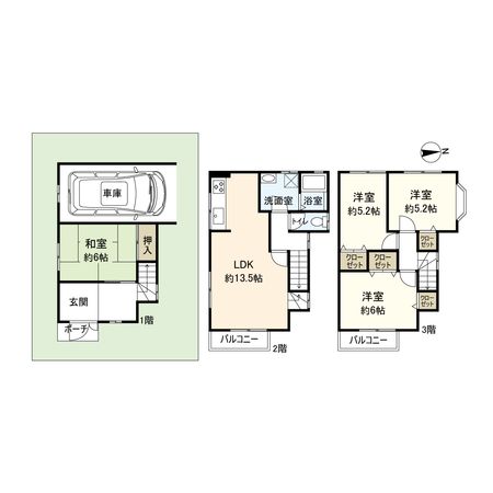 中古戸建 間取図(平面図) 間取図(平面図)