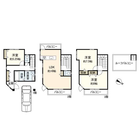 守口市佐太中町7丁目   中古戸建 間取図(平面図)