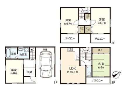 旭区太子橋3丁目 間取図(平面図)