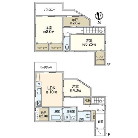 門真市野里町戸建 間取図(平面図) 門真市野里町戸建 間取図(平面図)
