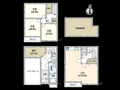 【戸建】守口市南寺方中通1丁目 間取図(平面図)