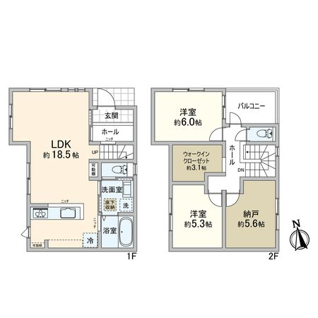 門真市大橋町 中古戸建 間取図(平面図) 門真市大橋町 中古戸建 間取図(平面図)