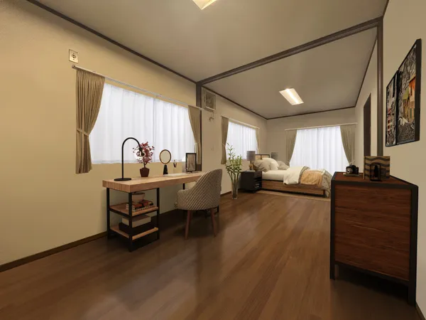 ※画像は実際の室内に室内写真および間取り図をもとにＣＧで家具を配置した「ステージングイメージ」であり、実際とは異なります。