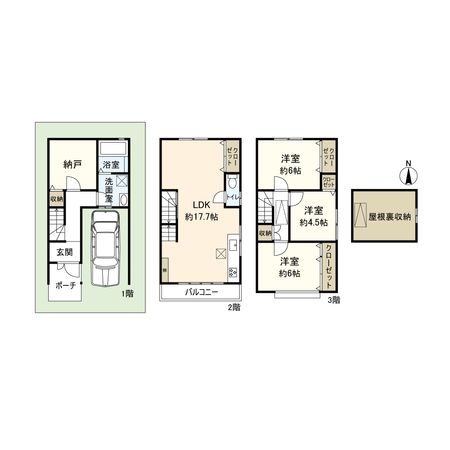 守口市南寺方南通3丁目 中古戸建 間取図(平面図)