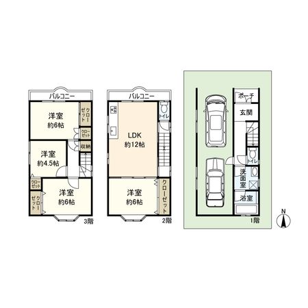 守口市南寺方東通5丁目 中古戸建 間取図(平面図)