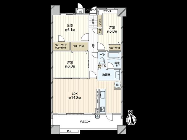 都島高倉ガーデンハウス 間取図(平面図)