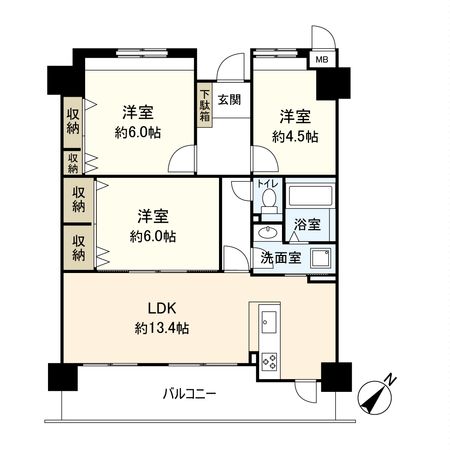 サンマンションアトレ太子橋 間取図(平面図)