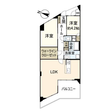 コム古川橋 間取図(平面図)