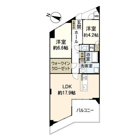 コム古川橋 間取図(平面図)