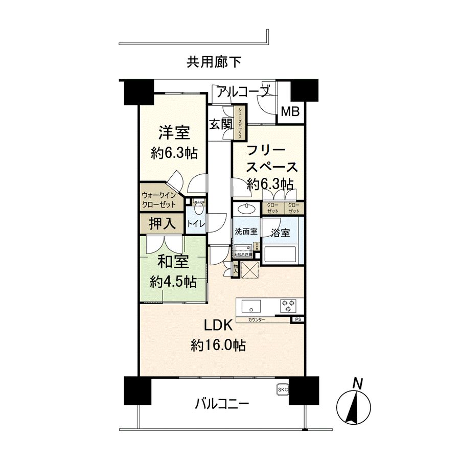 サンフォーリーフタウン桜ノ宮 サンメゾンコート 間取図(平面図) 間取図(平面図)