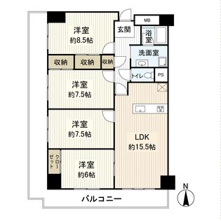 ルネ旭公園 間取図(平面図)