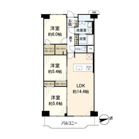 守口ハイライフA棟 間取図(平面図) 守口ハイライフA棟 間取図(平面図)