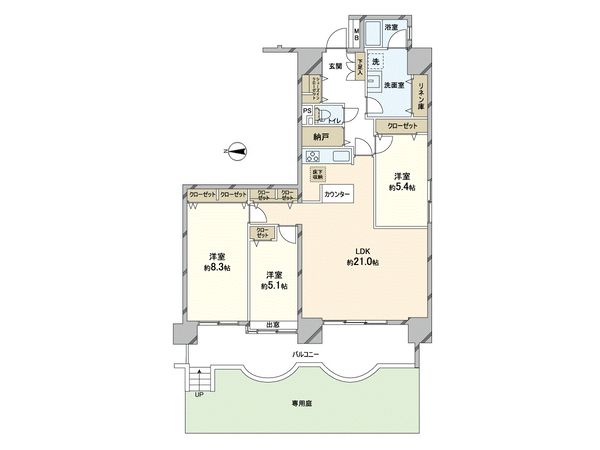 メイプルパークスクエア 西2番街 間取図(平面図)