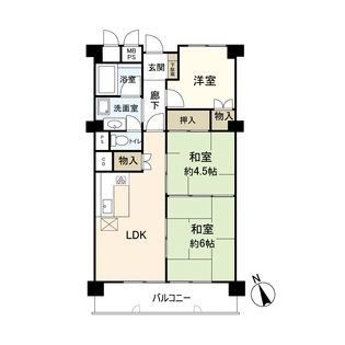 コスモハイツ守口 間取図(平面図)