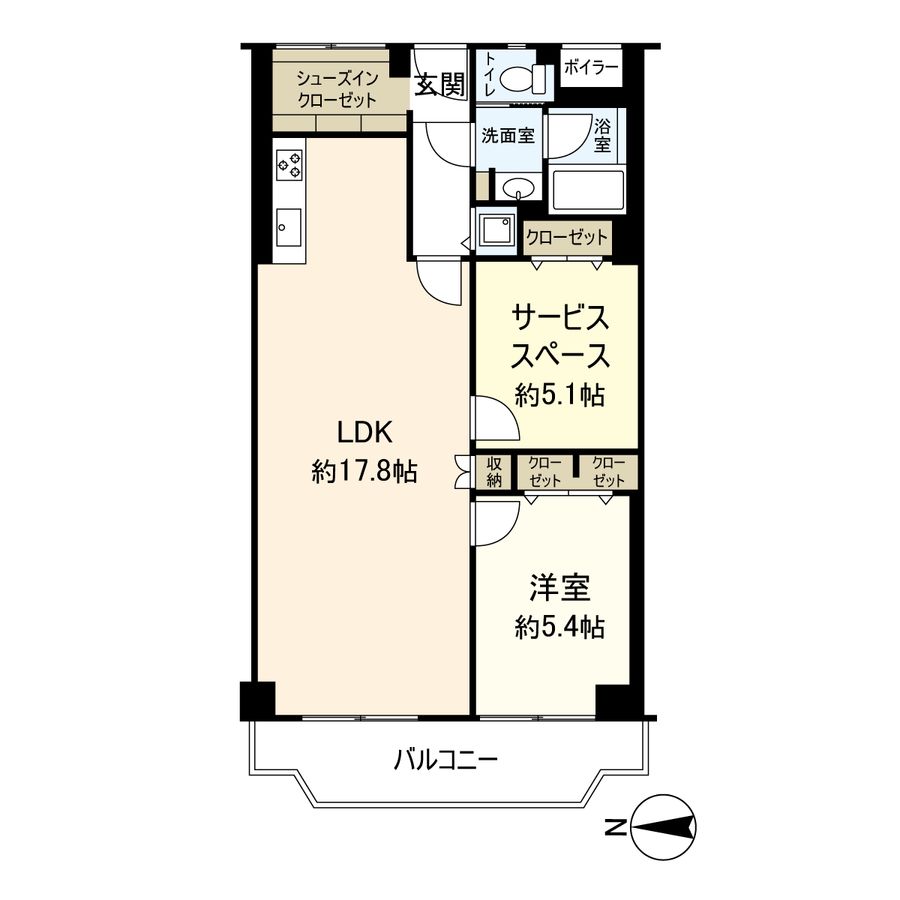 クローバーハイツ森小路1号棟 間取図(平面図) 間取図(平面図)