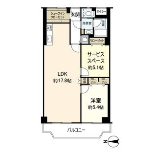 クローバーハイツ森小路1号棟 間取図(平面図)