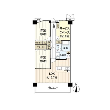 レックスコート都島 間取図(平面図) 間取図(平面図)