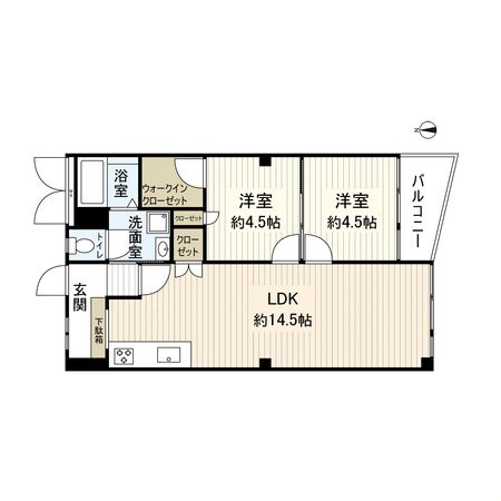 旭コーポ A棟 間取図(平面図)