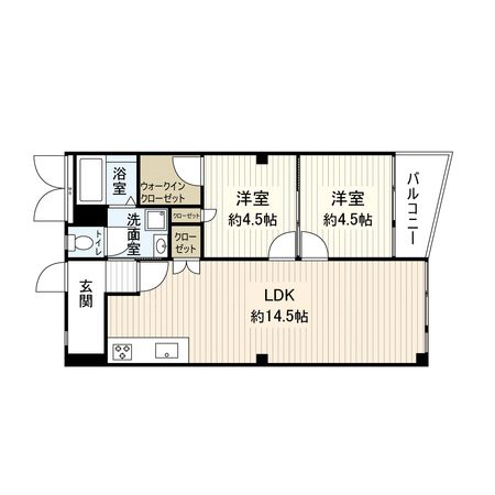 旭コーポ A棟 間取図(平面図)