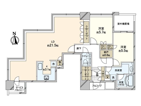 シティタワー西梅田 間取図(平面図) シティタワー西梅田 間取図(平面図)