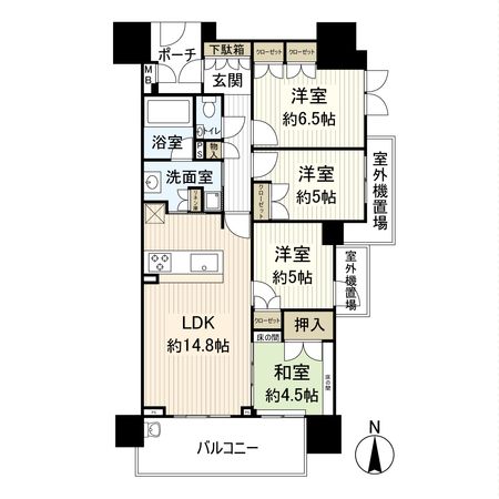 エスコート・ランズ門真元町 間取図(平面図) 間取図(平面図)
