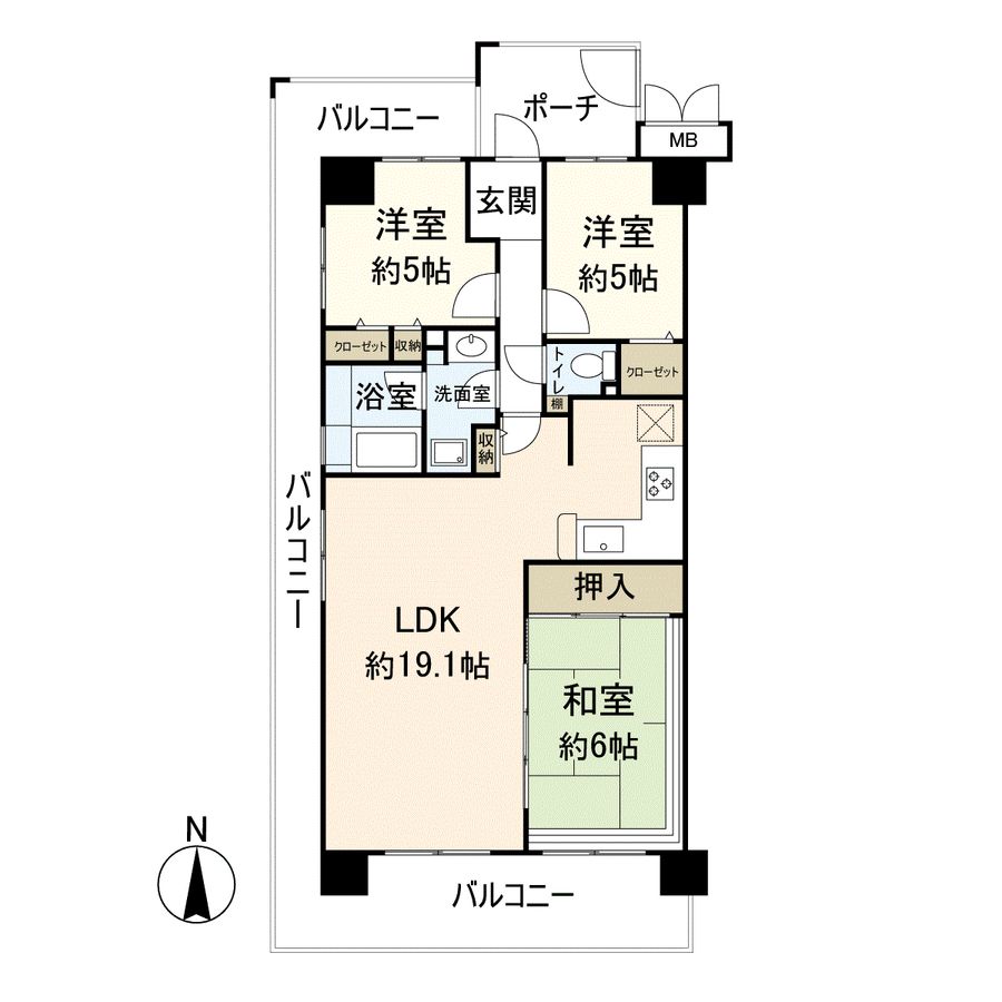 レックスコート都島 間取図(平面図) 間取図(平面図)