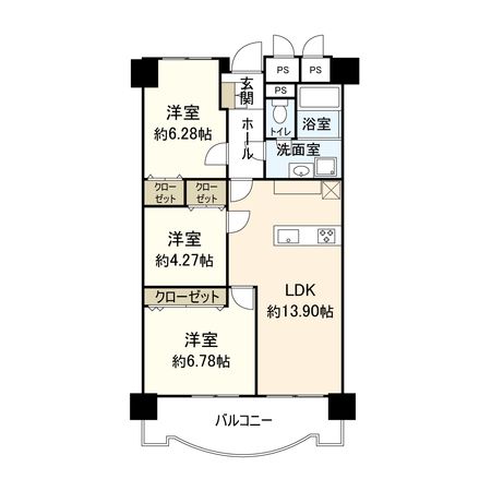 友渕コーポ 間取図(平面図) 友渕コーポ 間取図(平面図)