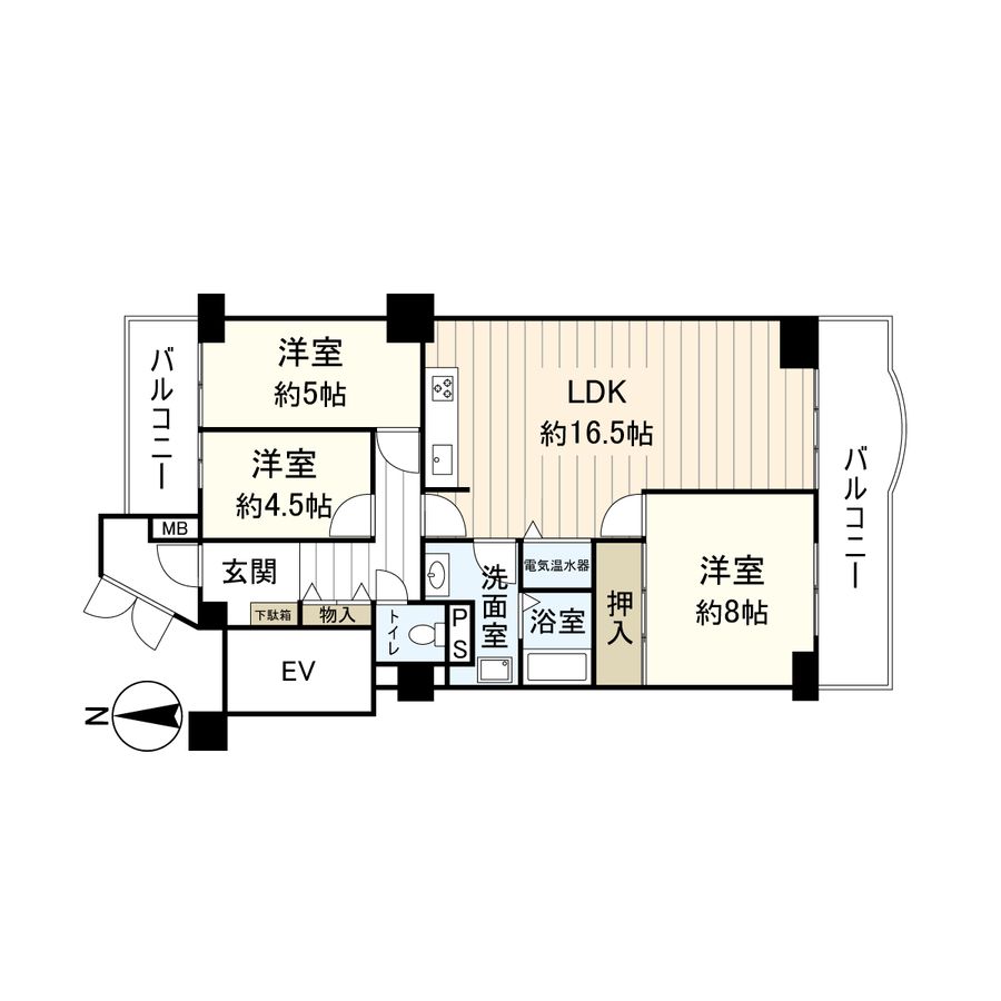 シティハイツ森小路1号棟 間取図(平面図) 間取図(平面図)