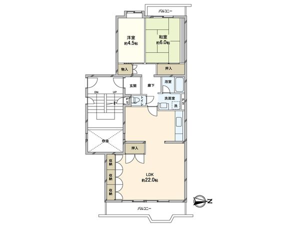 リバーサイドともぶち第一住宅第二八号棟 間取図(平面図)