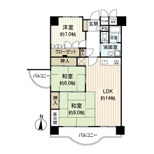 友渕コーポ 間取図(平面図)