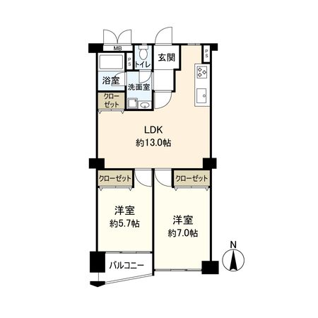 旭コーポ C棟 間取図(平面図) 旭コーポ C棟 間取図(平面図)