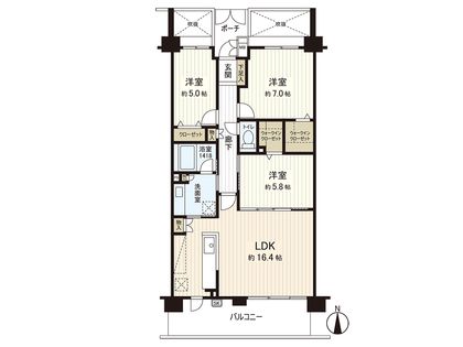 プライムコート関目パーク・ホームズ 間取図(平面図)