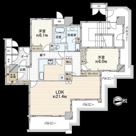 ローレルスクエア都島 プライムタワー 間取図(平面図)