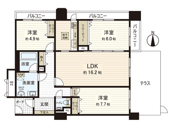 ベル・パークシティアネックスEAST棟 間取図(平面図)
