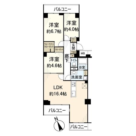 エバーグリーン門真 間取図(平面図)