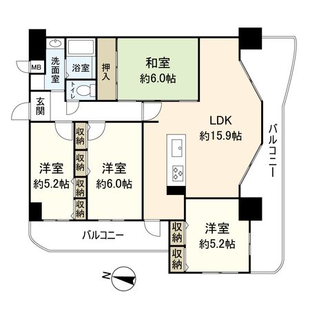 インテリジェントシティ 間取図(平面図)
