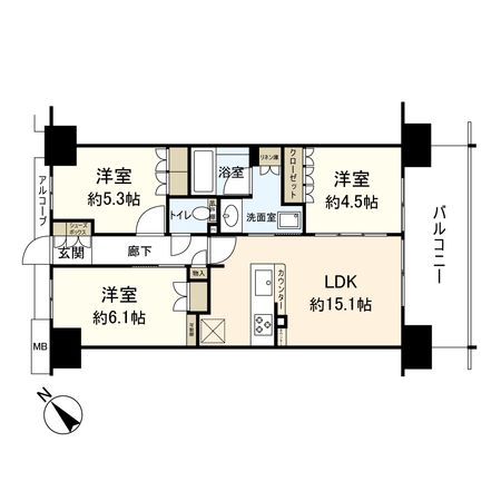 ヴェリテ守口早苗町 間取図(平面図)