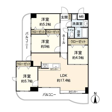 インテリジェントシティ 間取図(平面図)