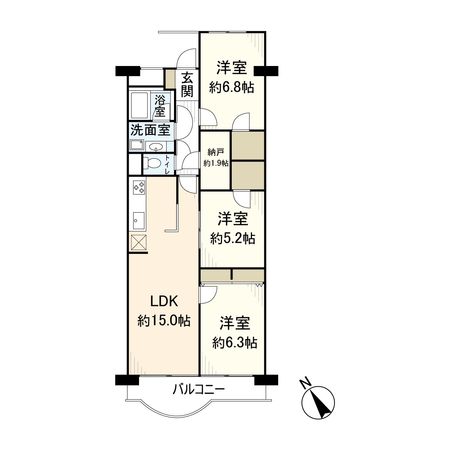 淀川パークハウス 六号棟 間取図(平面図)