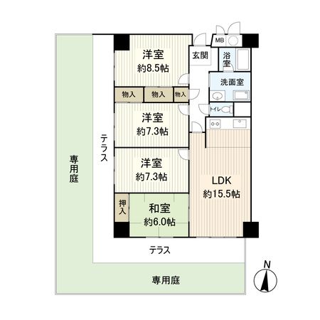 ルネ旭公園 間取図(平面図) ルネ旭公園 間取図(平面図)