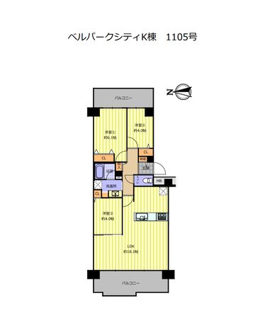 ベル・パークシティ K棟 間取図(平面図) ベル・パークシティ K棟 間取図(平面図)