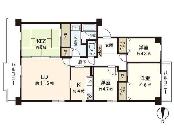 ベル・パークシティB棟 間取図(平面図) ベル・パークシティB棟 間取図(平面図)