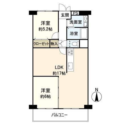 高殿スカイハイツ 間取図(平面図)