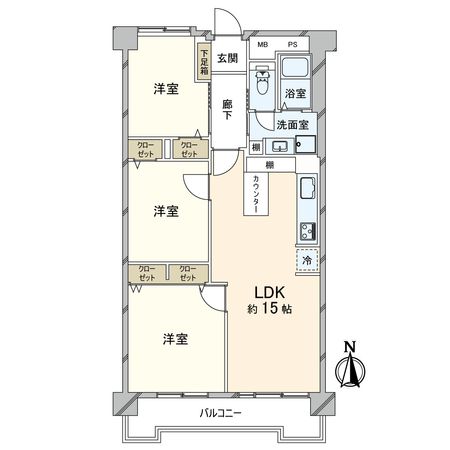 御幸第一コーポ 間取図(平面図) 御幸第一コーポ 間取図(平面図)