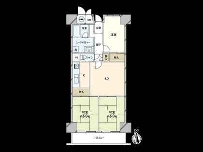 ルネ旭公園 間取図(平面図)